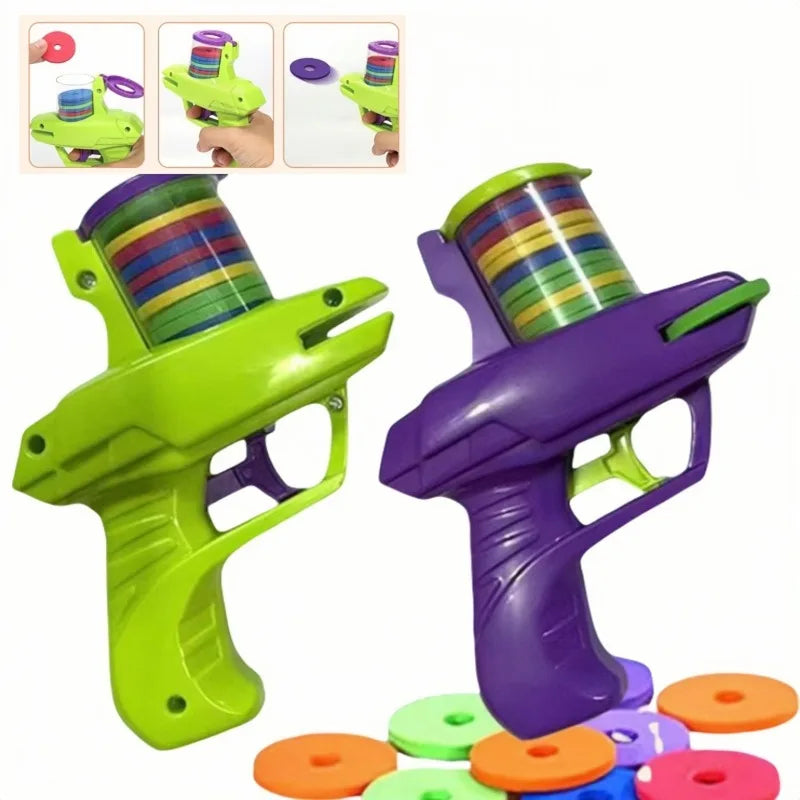 Rapid-Fire Soft Disc Launcher Toy for Outdoor Fun