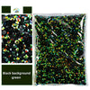Bag of black background green AB-coated flat back resin rhinestones for crafts and DIY