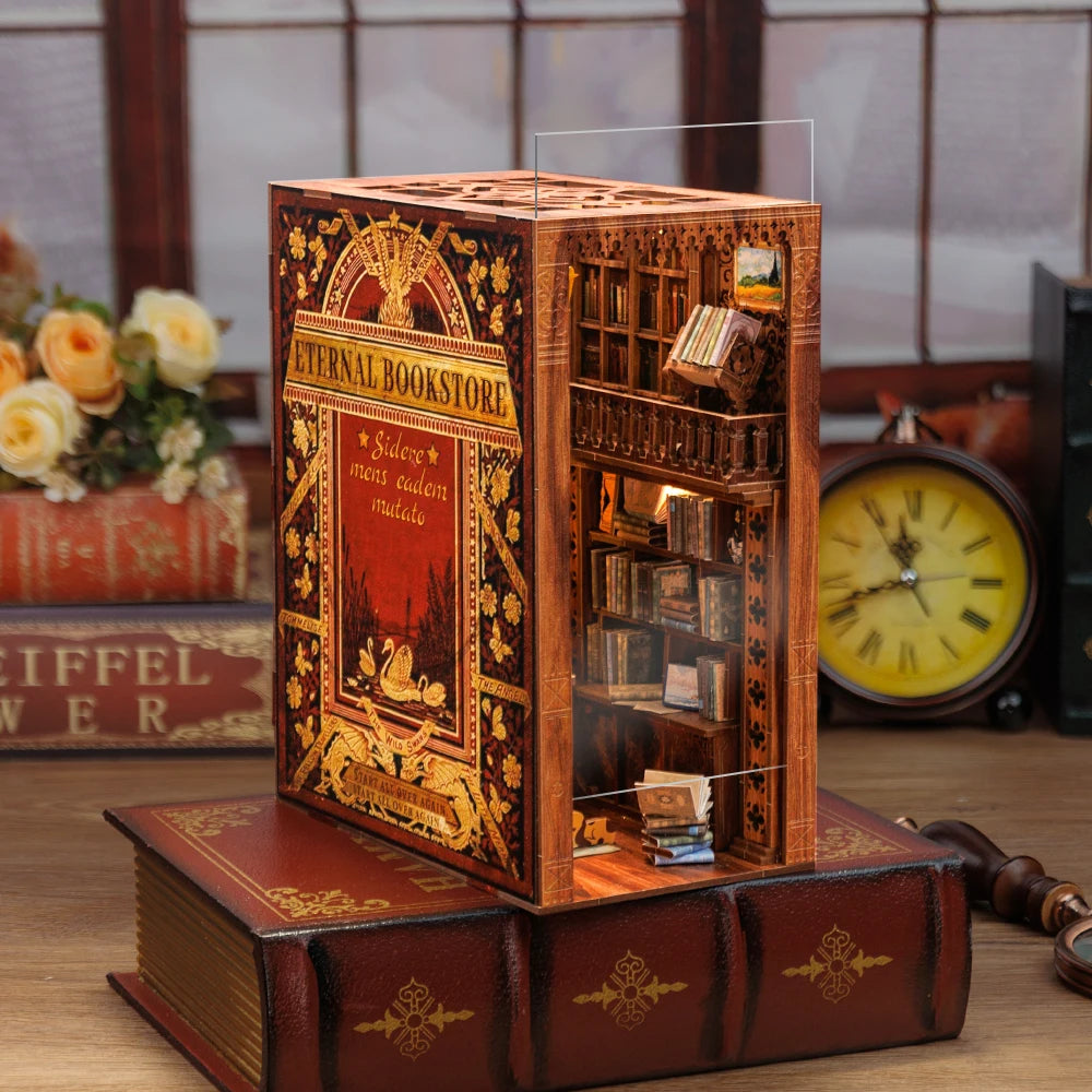 Eternal Bookstore DIY Book Nook Kit with LED Lighting