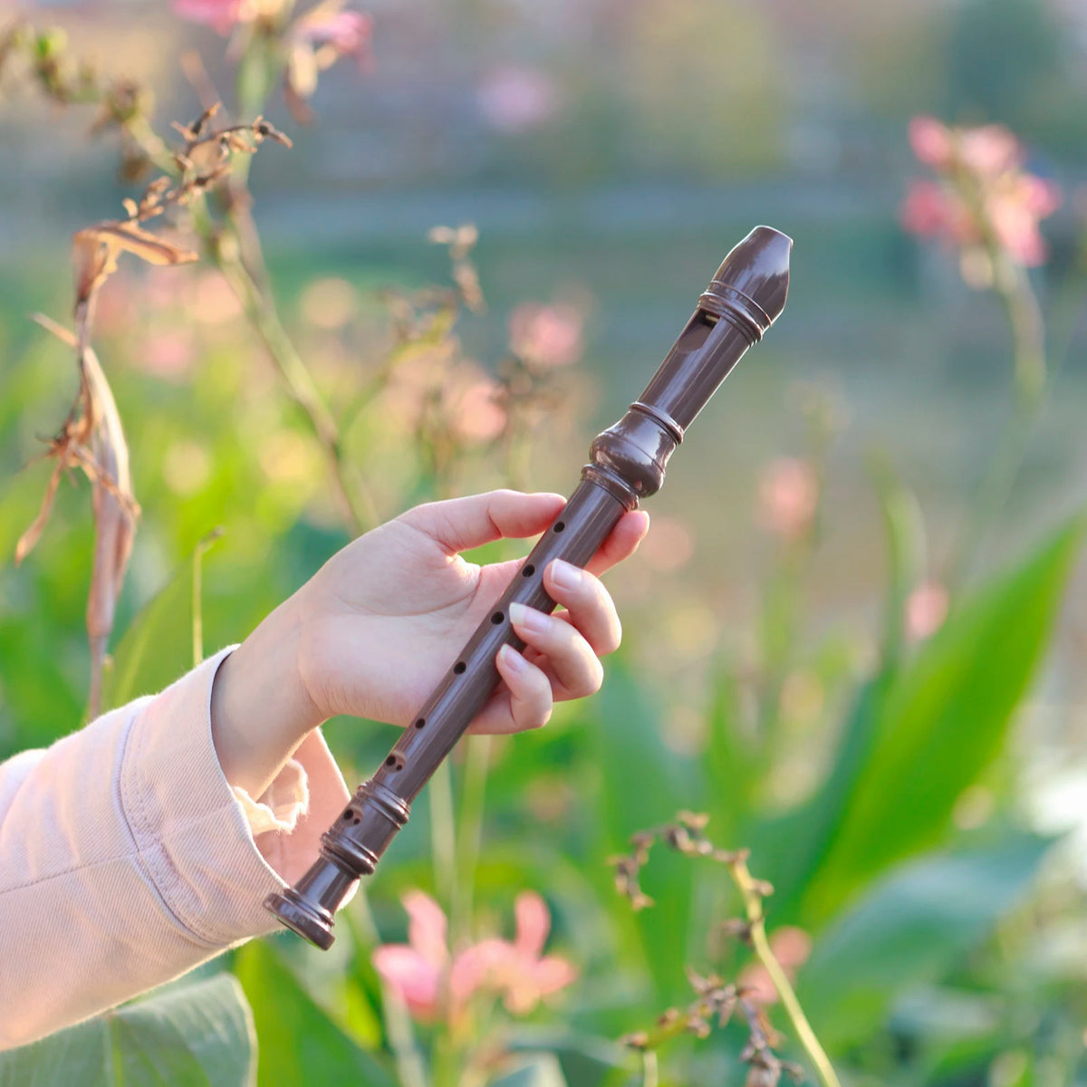 ABS Clarinet for Kids – 8-Hole Vertical Flute with Cleaning Stick