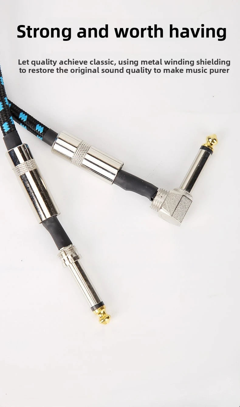 6.35mm Instrument Cable for Guitar & Bass – Flexible, Noise-Isolated 1.5m to 10m