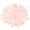 A pile of 50 pink cherry blossom flower glass beads for jewelry making