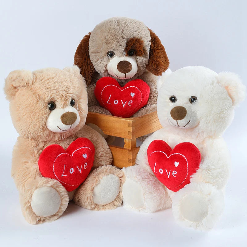 Heart-Shaped Teddy Bear Plush with Fairy Wings – 25cm