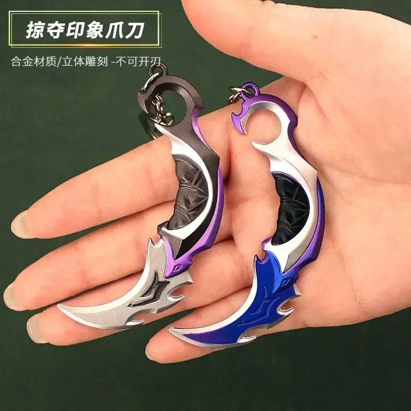 Valorant Reaver 2.0 Karambit Metal Keychain
