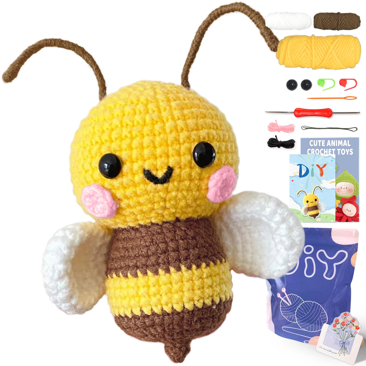Animal Crochet Kit for Beginners – Complete Starter Set with Step-by-Step Guide