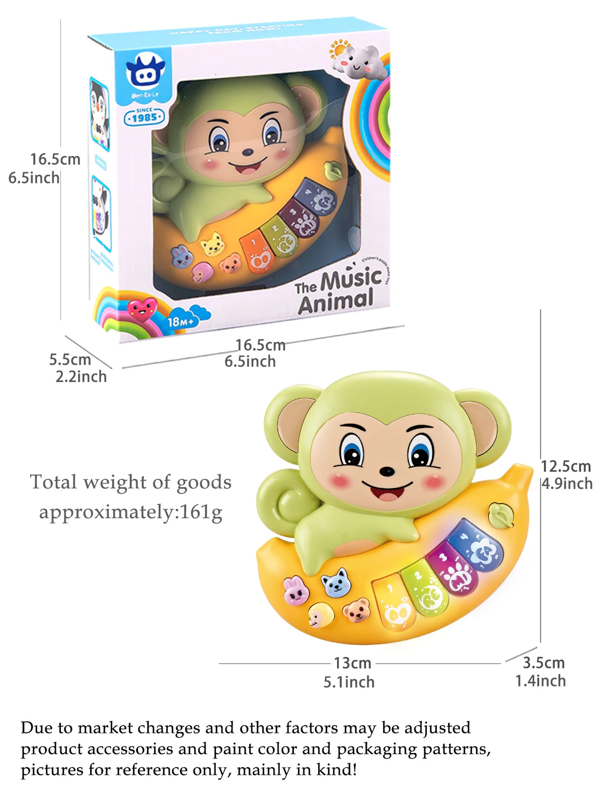 Interactive Musical Piano Toy with Animal Friends