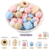 Silicone Focal Beads Set with Flower & Leaf Shapes for Jewelry Making