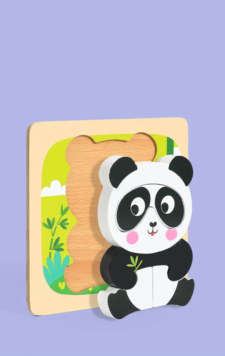 3D Wooden Tangram Puzzle Set for Kids – Cartoon Animals & Traffic Themes
