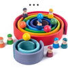 Wooden Rainbow Stacking Blocks for Toddlers & Kids