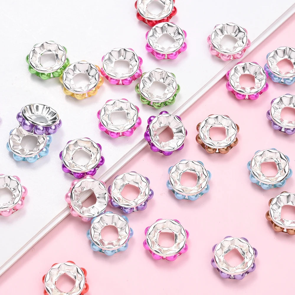 Mixed Pearl and Metal Spacer Beads for Jewelry Making