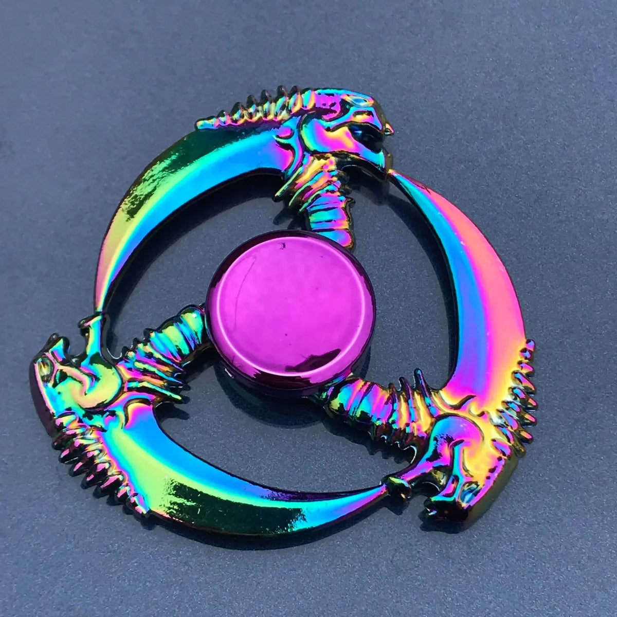 Rainbow Metal Fidget Spinner – Smooth Spinning Anxiety Relief Toy