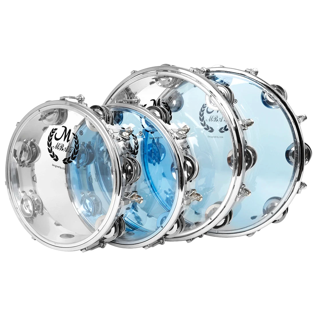 Self-Tuning Double Row Tambourine with Stainless Steel Rings