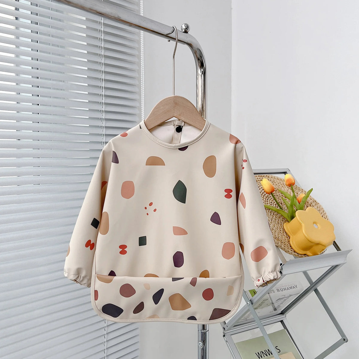Waterproof Baby Feeding Bib with Long Sleeves