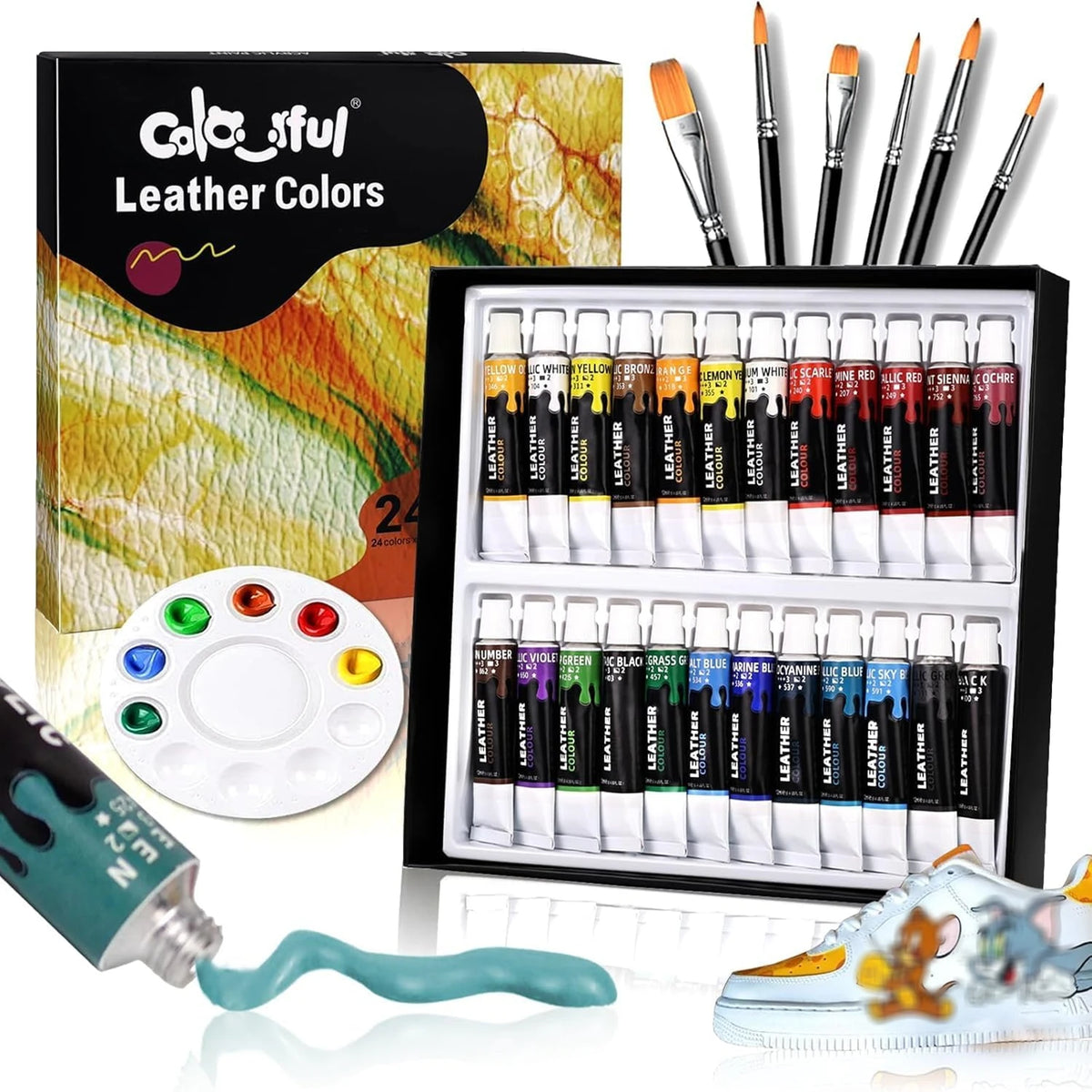 Professional Acrylic Leather Paint Set for Shoes, Bags & DIY Projects