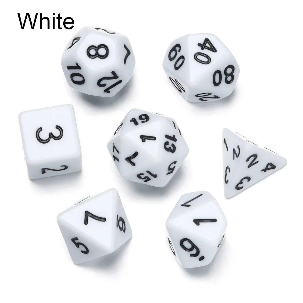 7-Piece Polyhedral Dice Set for Tabletop RPGs and Board Games