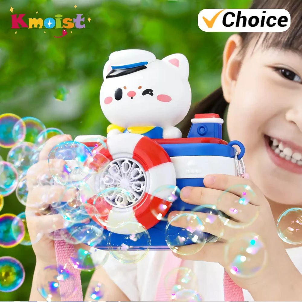 Bubble Blowing Camera Toy with Lights & Music