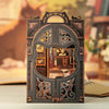 Owl Bookstore Miniature Book Nook DIY Kit with LED Lighting