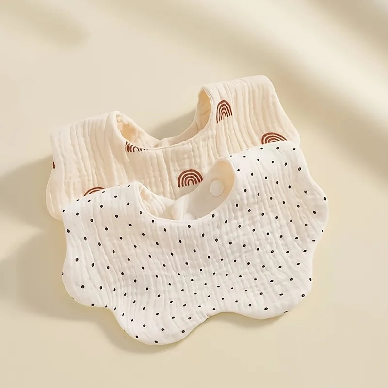 Unisex Newborn Baby Bibs Set with Burp Cloths