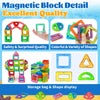 Colorful magnetic block detail set showing various shapes and sizes for construction and display