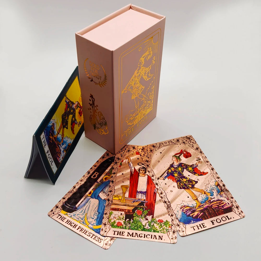 Gold Foil Rider Waite Tarot Deck