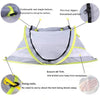 A portable baby tent featuring a breathable mesh, simple buttons, and a two-way zipper for convenient use.
