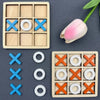 Classic Wooden Tic Tac Toe Game for Family Fun