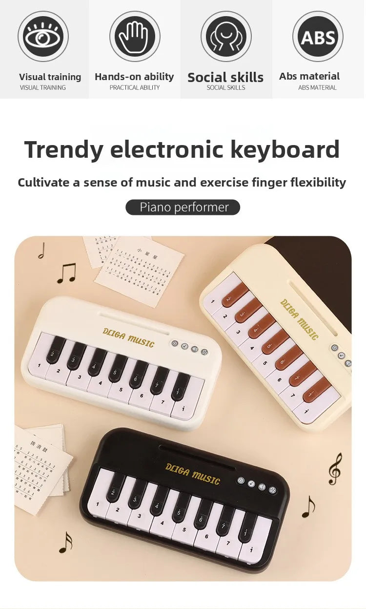 Mini Electronic Keyboard Piano with Light Effects for Kids