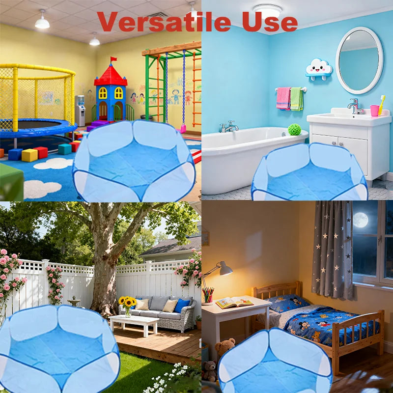 Foldable Hexagon Kids Playpen with Mesh Windows
