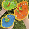 Cartoon Suction Cup Catch & Throw Racket Toy Set with Glowing Ball