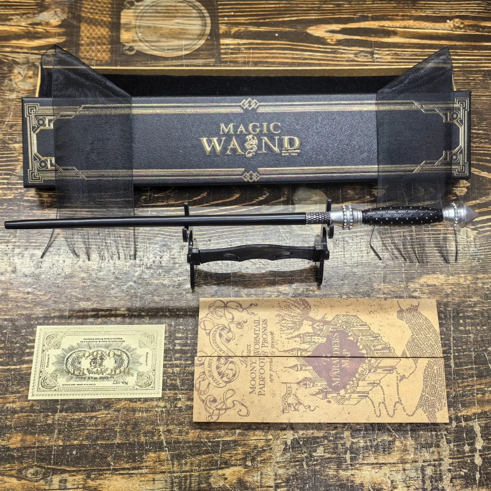 Anime-Inspired Magic Wand with Metal Core and Display Box