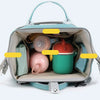 Waterproof Diaper Bag Backpack with Printed Bear Design