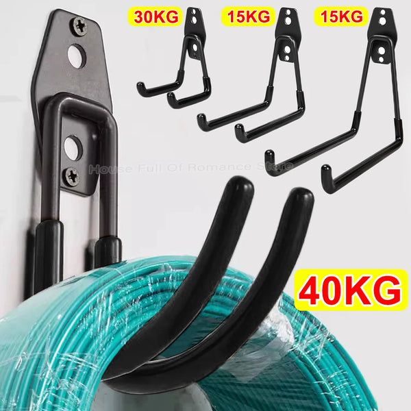 Heavy Duty Steel Wall Mount Hooks for Garage & Garden Organization