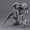 A detailed plastic model kit of the Bandai 30MM Armored Core VI VP-40S Steel Haze Nightfall mecha in a gray color.
