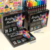 48-Color Acrylic Paint Markers with Dual Tips for Art & Craft