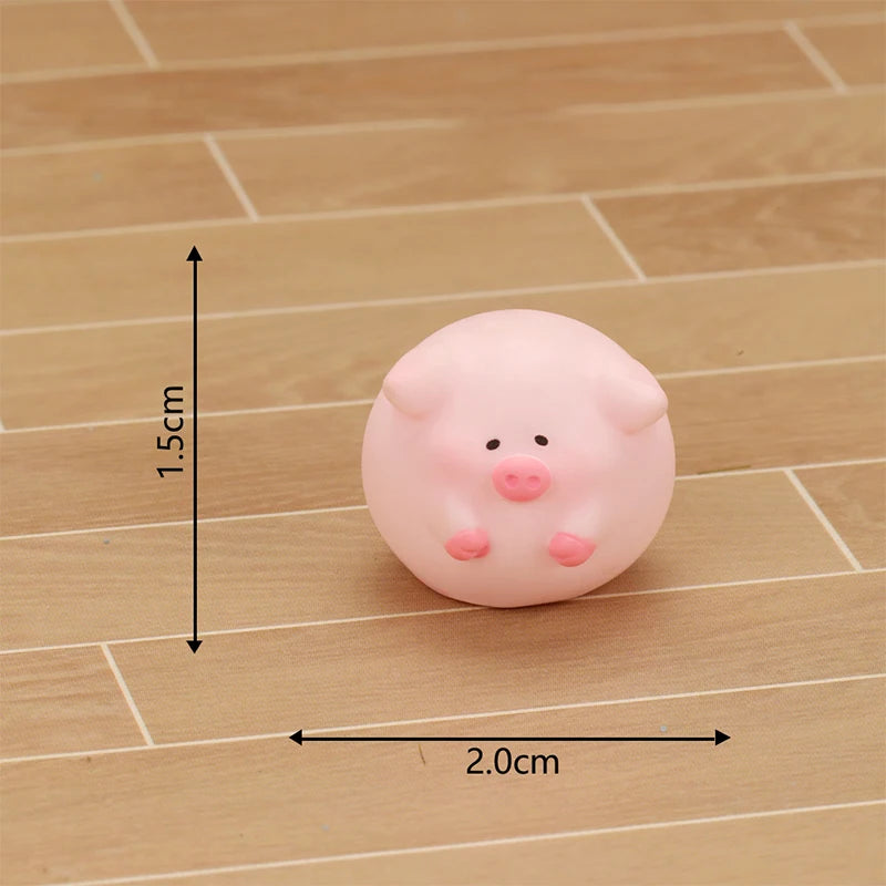 Cute Mini Piggy Resin Figurine for Desk, Shelf & Garden Decor