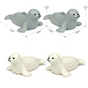 A set of six gray African wildlife animal building blocks, showing various sizes and dimensions.