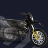 A black and yellow 1:18 scale KTM 450 SX-F diecast motorcycle model shown in a studio setting.