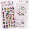 A sheet of crystal stickers featuring various 3D smile face designs for crafting and decoration.