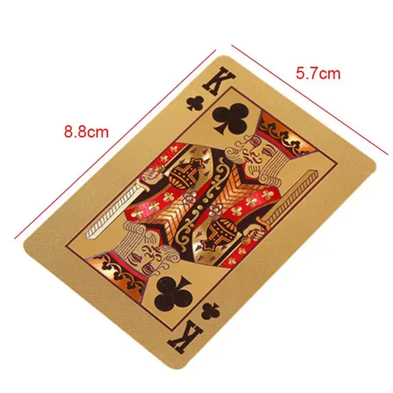 24K Gold Metallic Waterproof Playing Cards