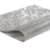 Silver sparkling rhinestone adhesive tape rolled up for DIY crafts and decor