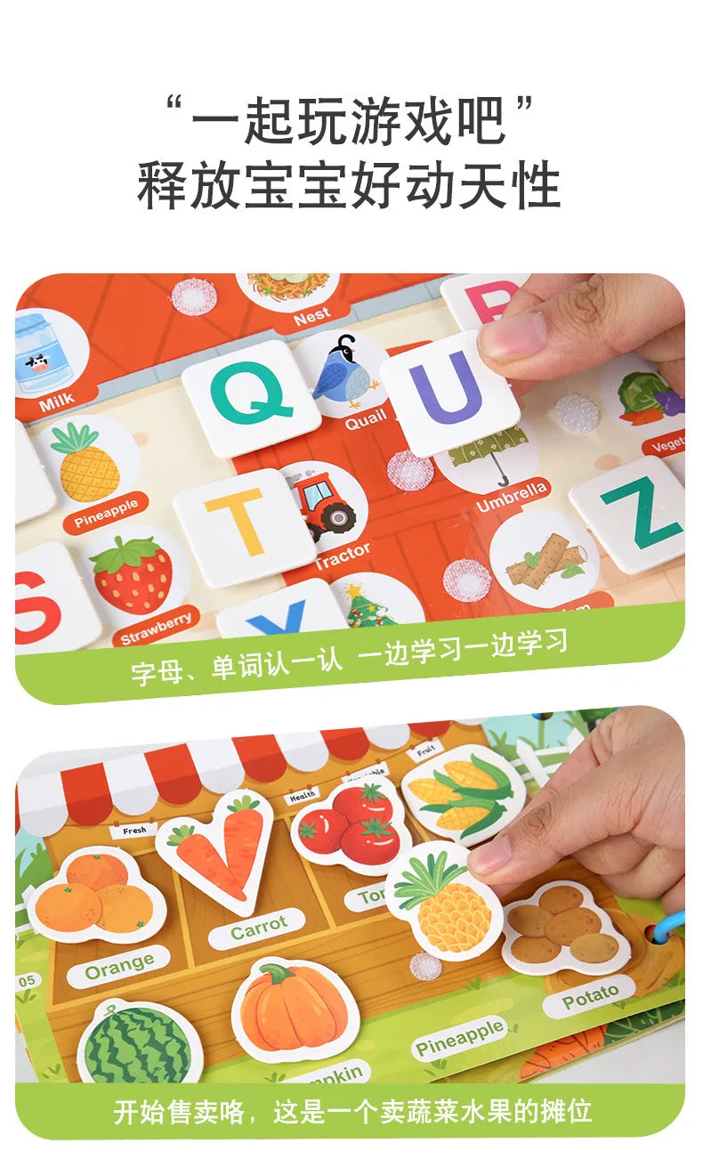 Montessori Toddler Busy Book with Matching Games