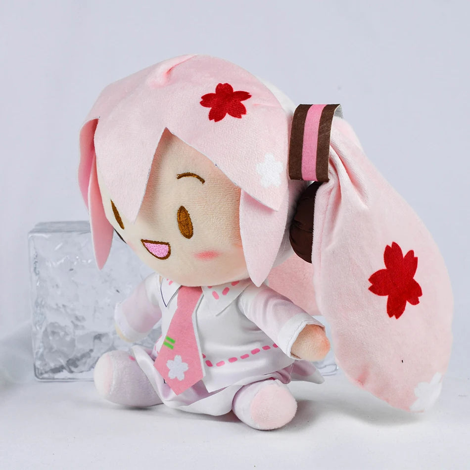 Hatsune Miku Plush Doll – Cute 20cm Anime Sitting Figure