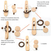 3D Wooden Interlocking Ring Puzzle – Brain Teaser for Kids and Adults