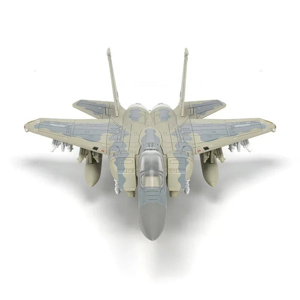 Ein F-15 Eagle Kampfjet Modell aus Bausteinen