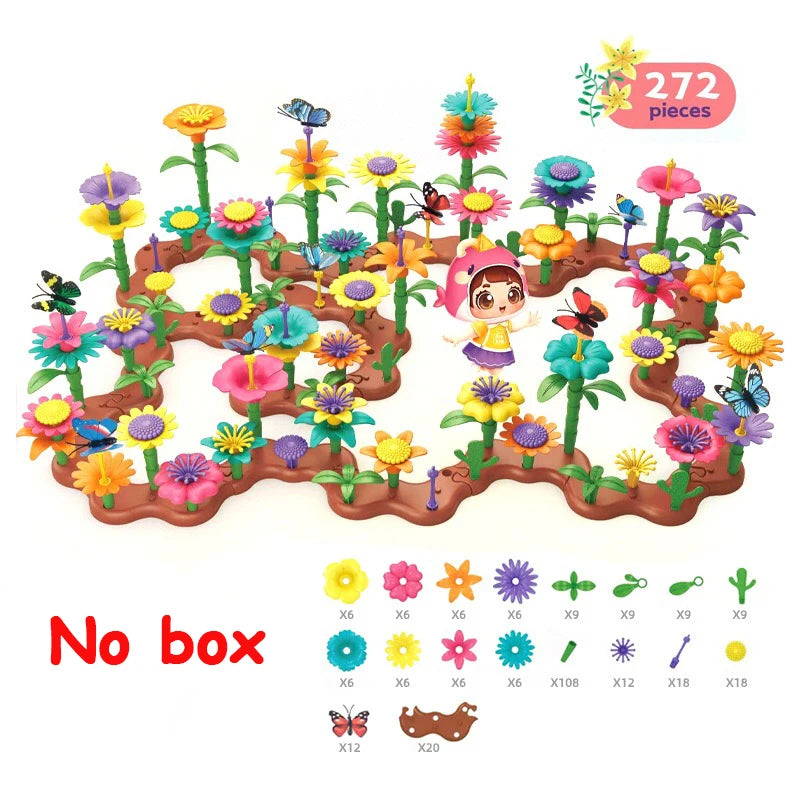 Creative Flower Garden Building Playset for Kids
