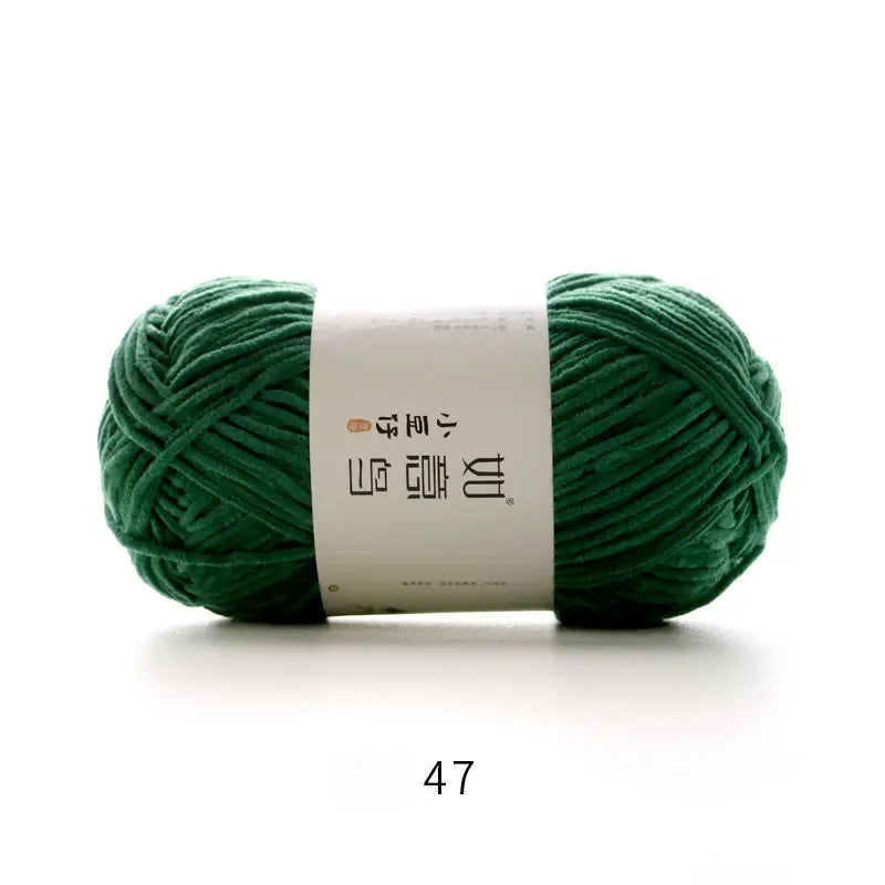 Soft Chenille Yarn for Knitting & Crochet - 50g Ball