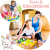 A woman is playing with a set of Mochi Squishy Toys kawaii animal stress relief balls with children.