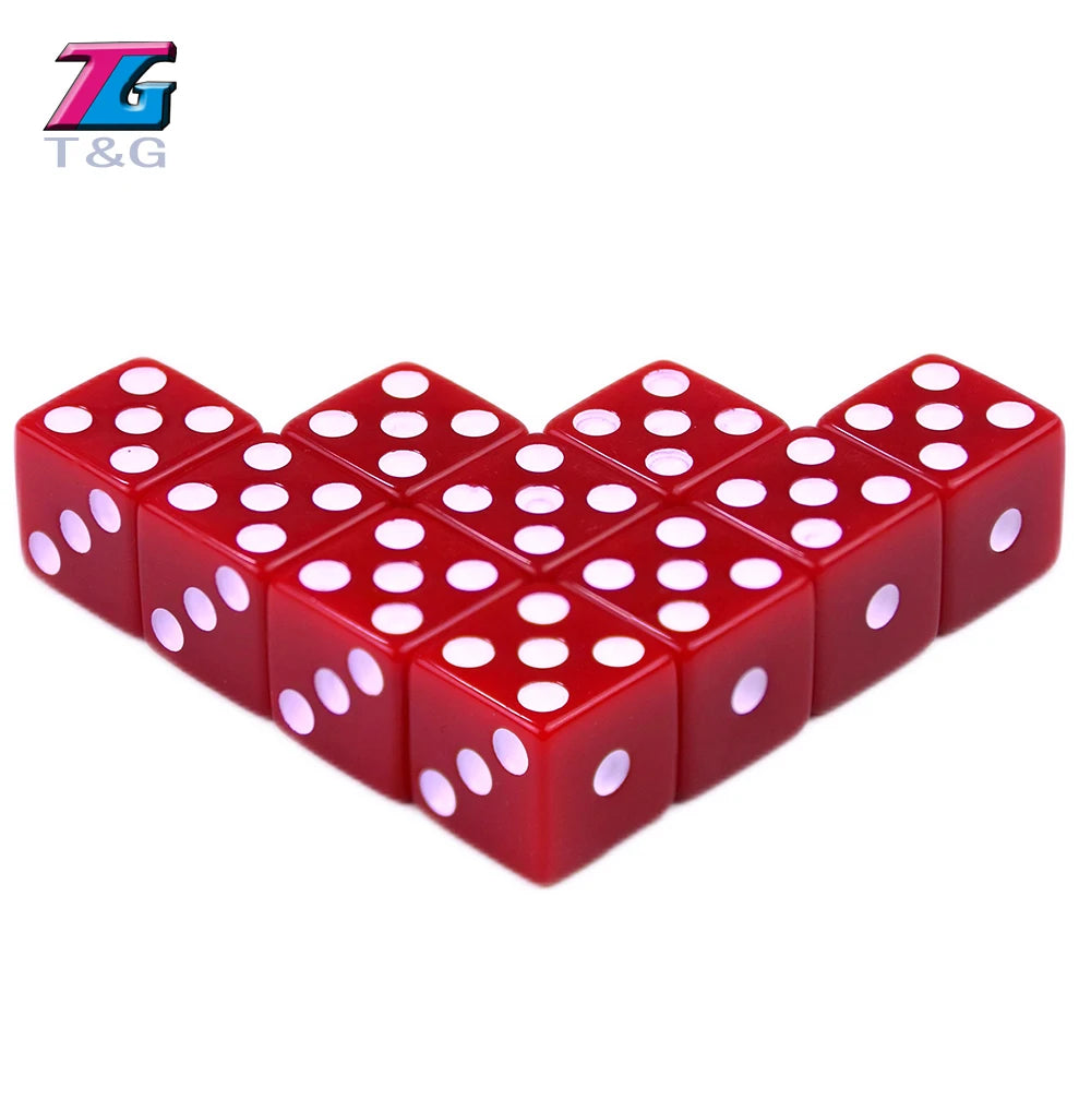 12mm Acrylic Dice Set – Standard White Numbered Dice
