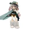 A 1/12 scale Lunar-themed posable doll blind box featuring a girl with light gray hair wearing a hat and layered clothing.