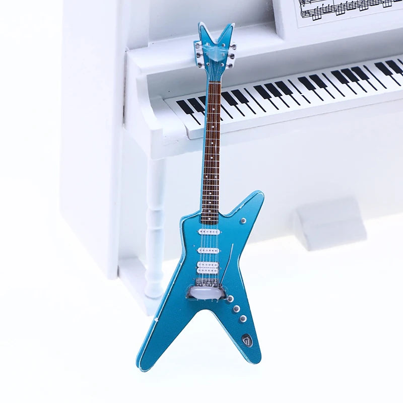 Miniature Electric Guitar for Dollhouse Decor